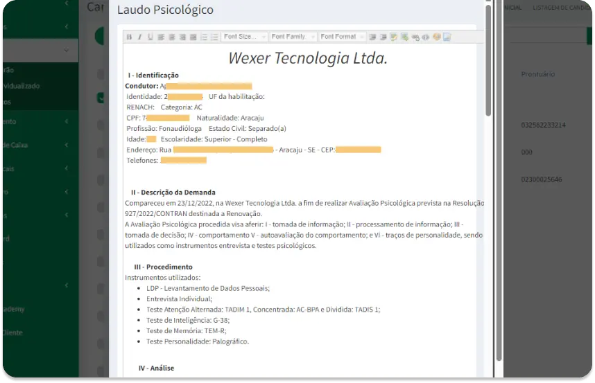 Laudo psicológico